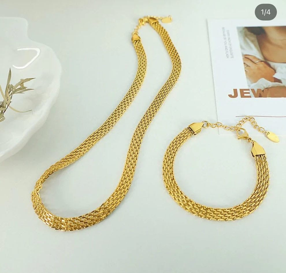 Stainless steel mesh style combo set