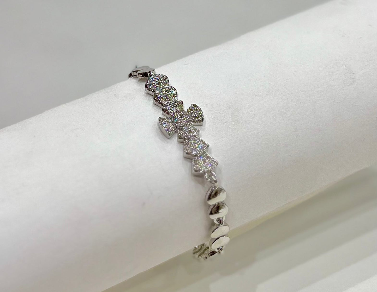 Elegant silver Zircone bracelet