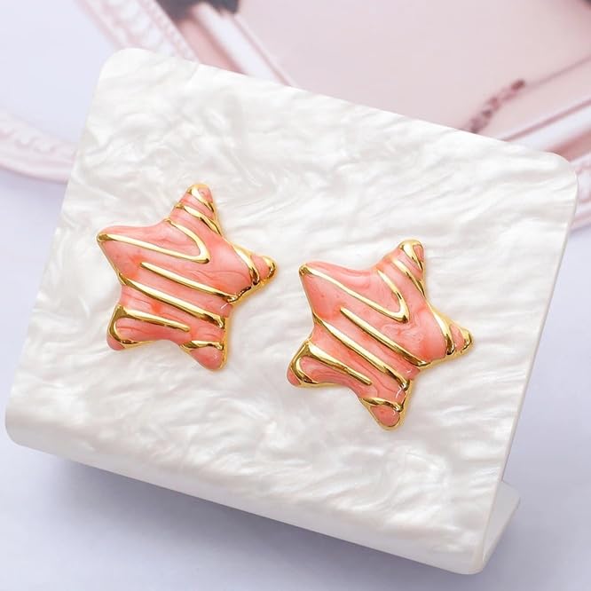 Enamel star Pinterest inspired studs