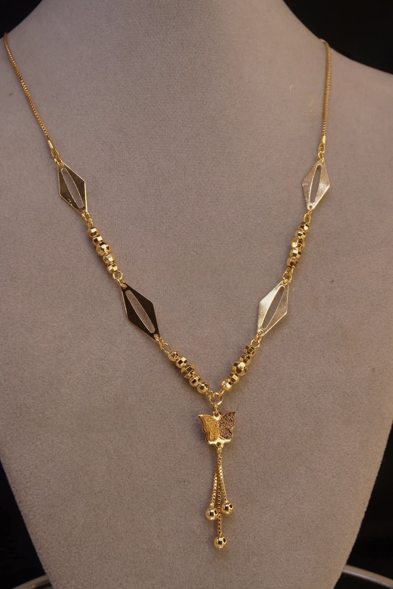 Fancy ball chain butterfly locket