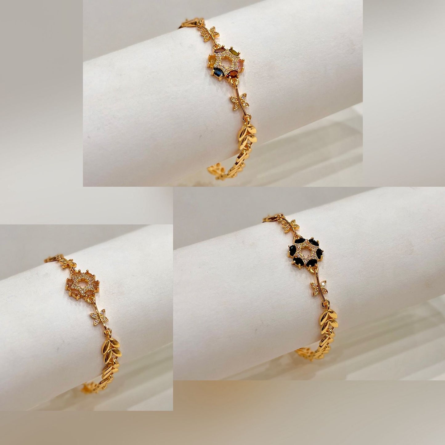 Beautiful floral stone bracelet