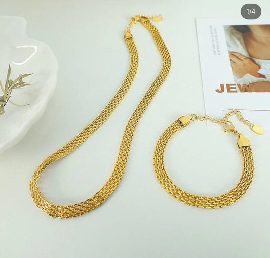 Stainless steel mesh style combo set