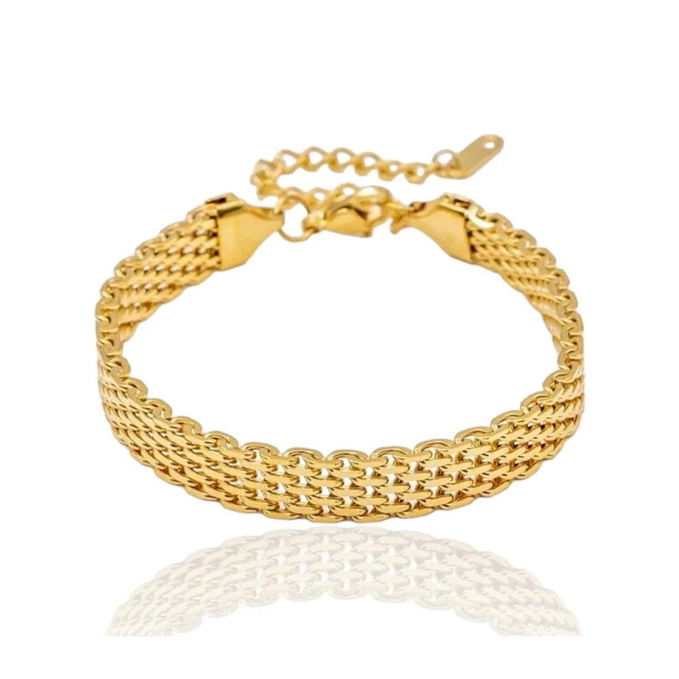 Elegant stainless steel mesh style bracelet