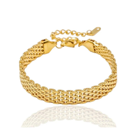 Elegant stainless steel mesh style bracelet