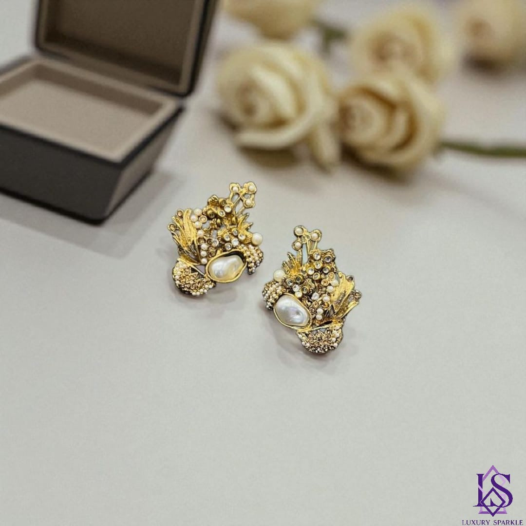 Elegant gold plated Turkish studs