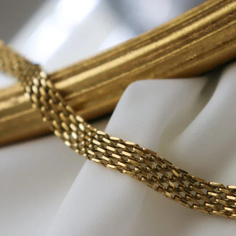 Elegant stainless steel mesh style bracelet