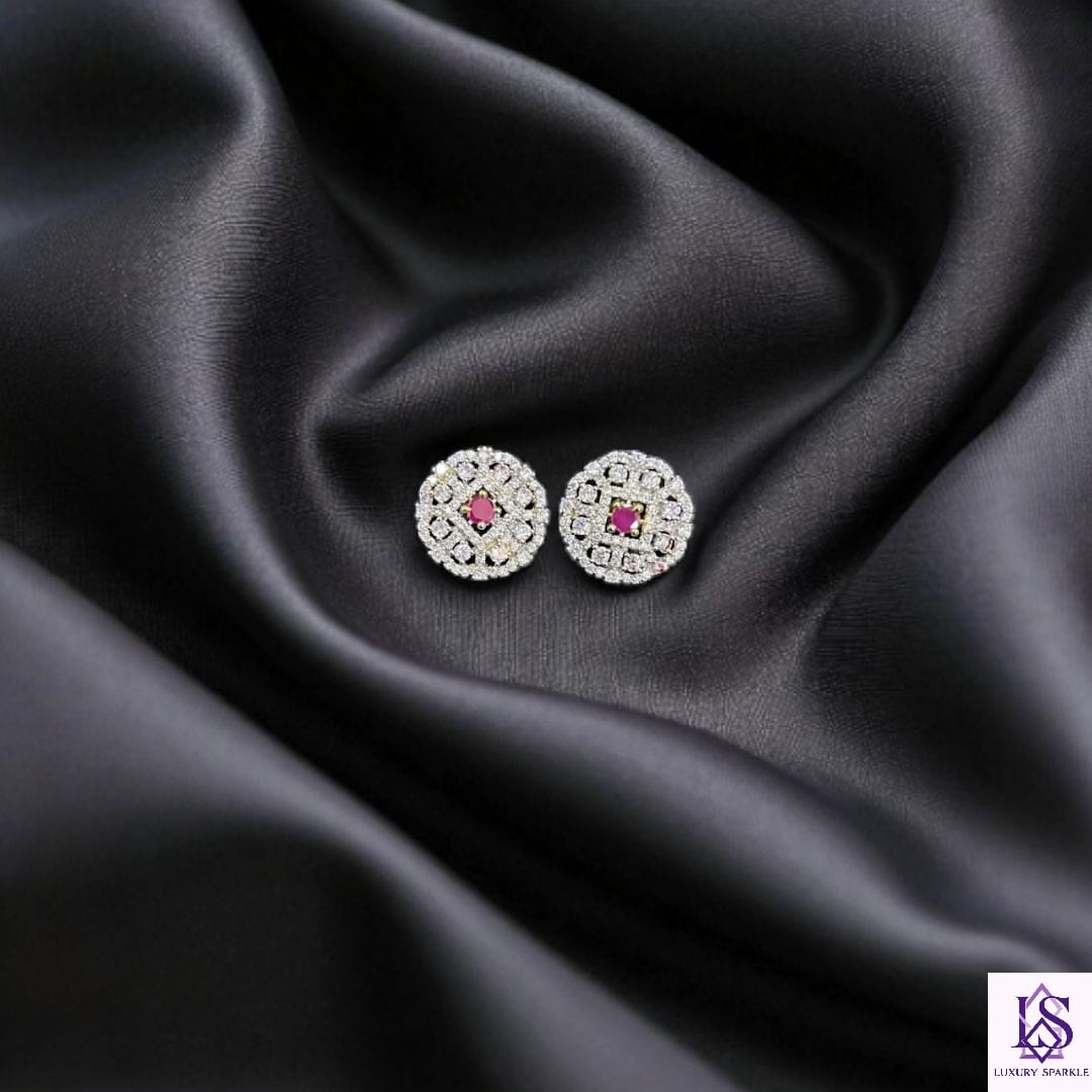 American diamond cut studs