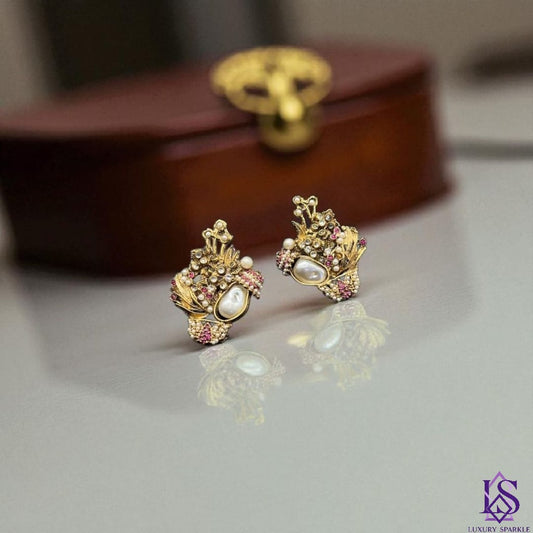 Elegant gold plated Turkish studs