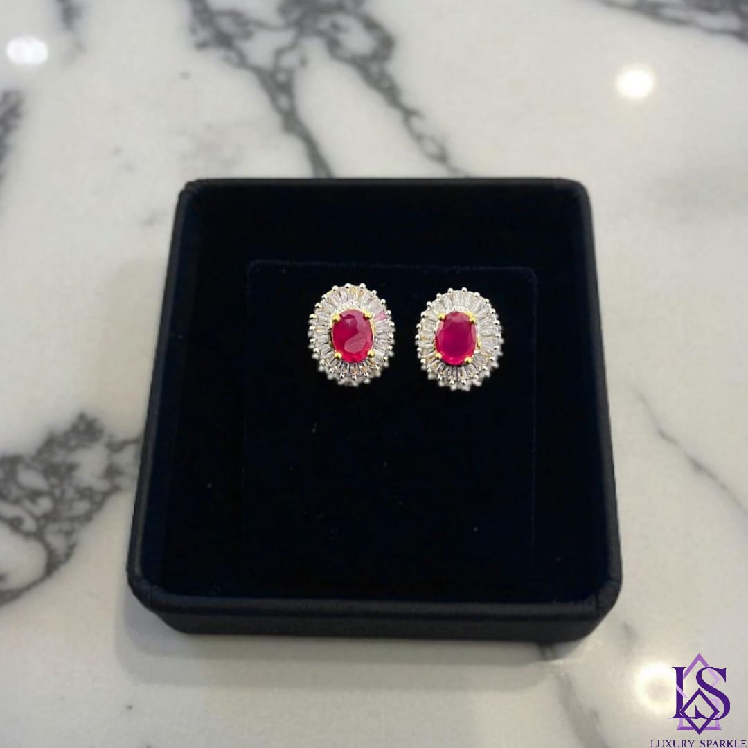 Elegant zircon studs