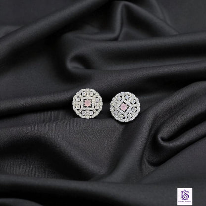 American diamond cut studs