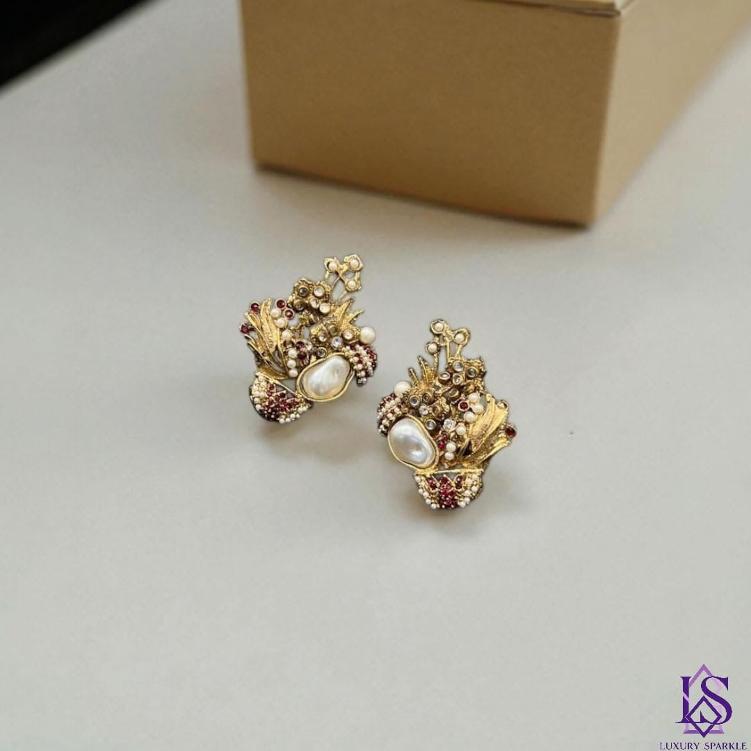 Elegant gold plated Turkish studs