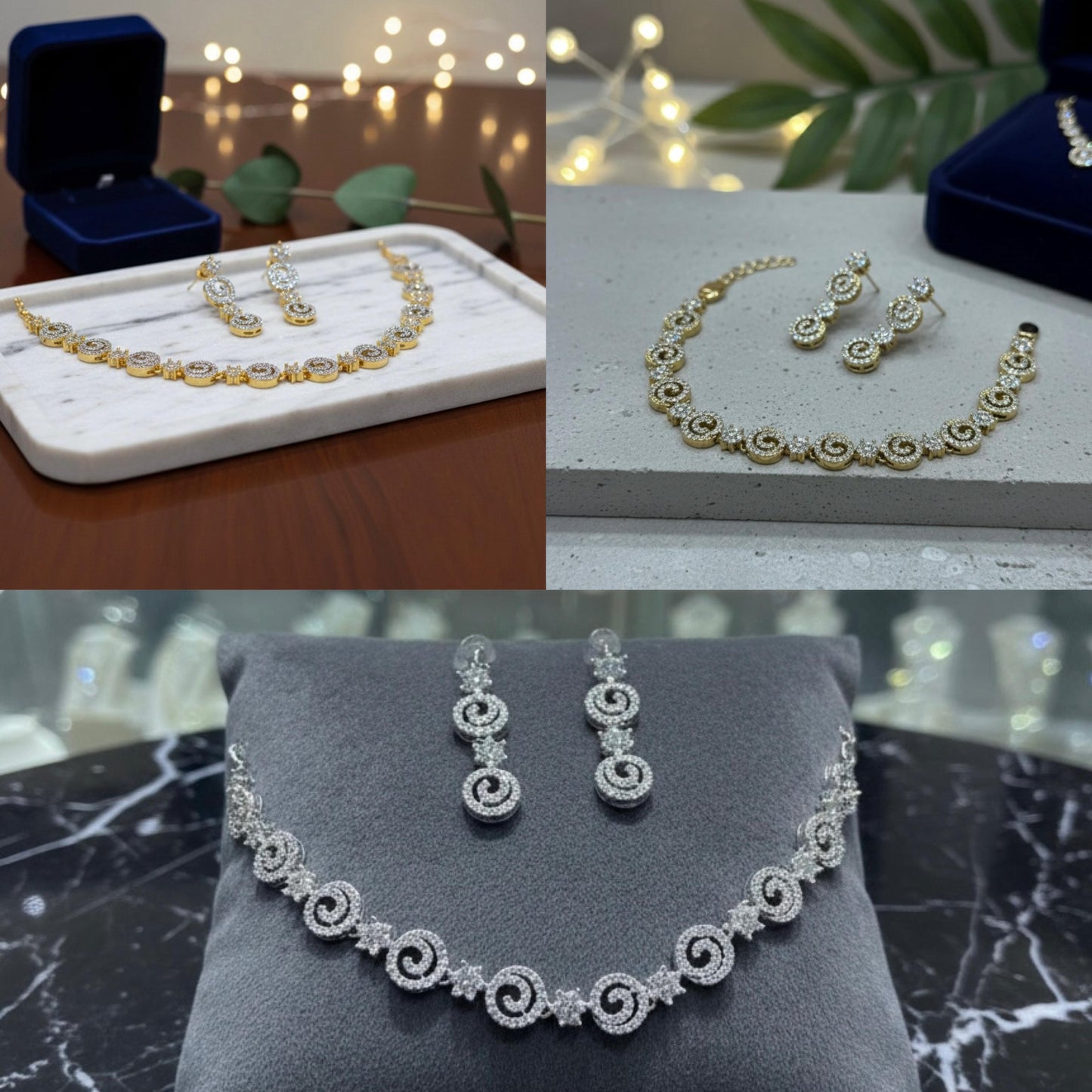 American diamond minimal style set