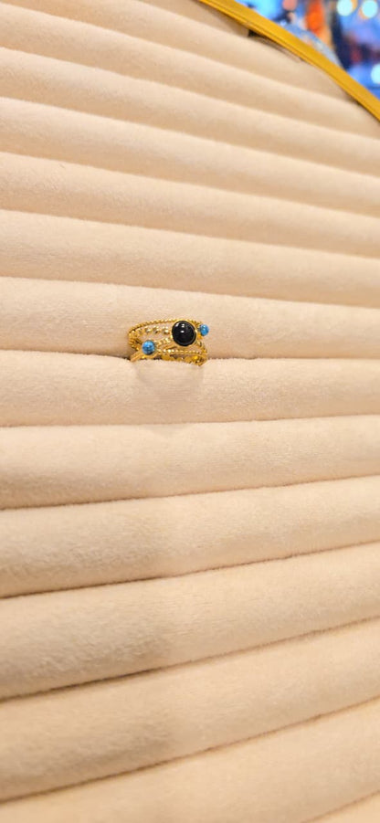 Turkish natural stone ring