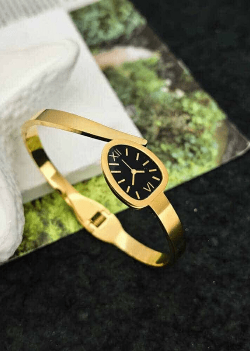 Elegant gold watch style bracelet