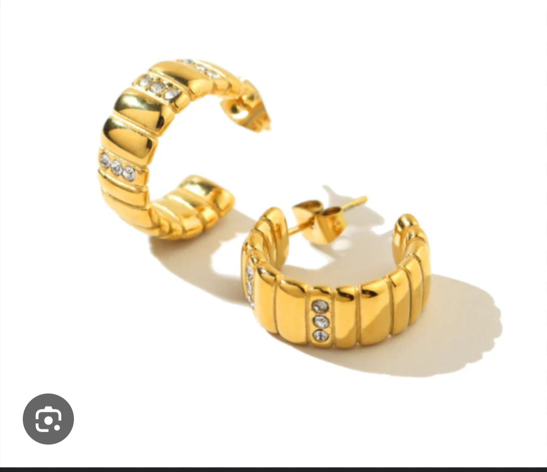 Stainless steel zircone hoops