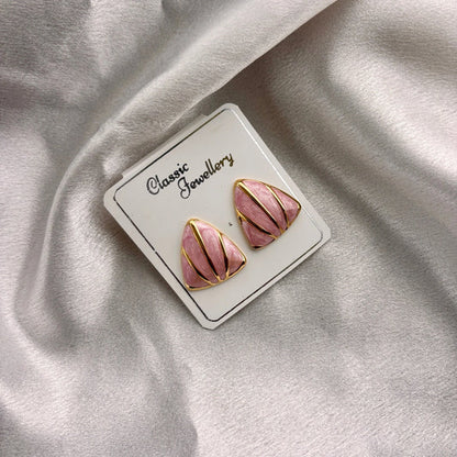 Enamel triangle Pinterest inspired studs