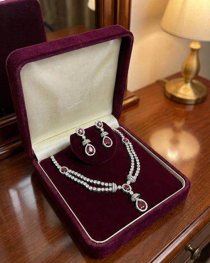 American diamond zircon stone set