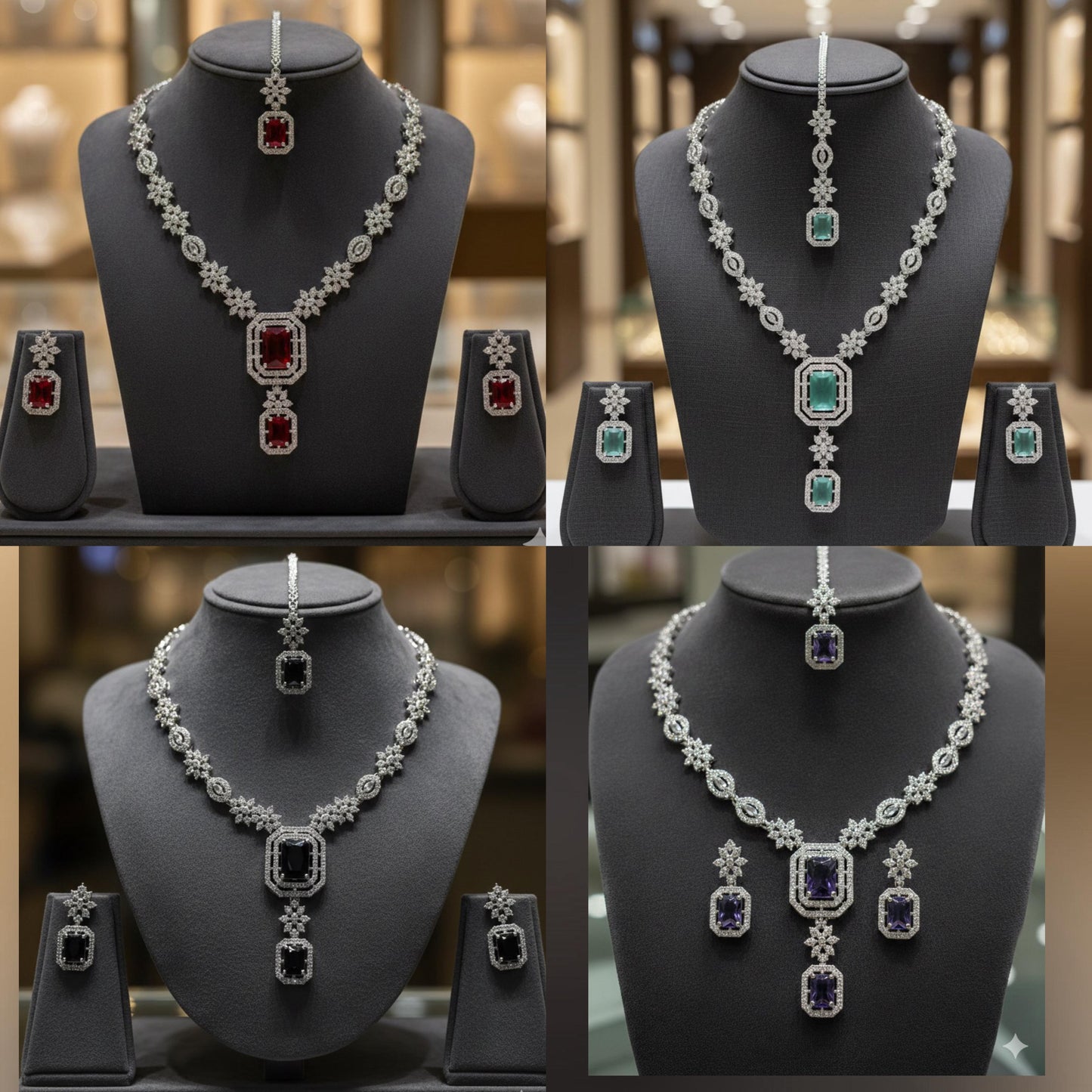 Elegant American diamond formal set