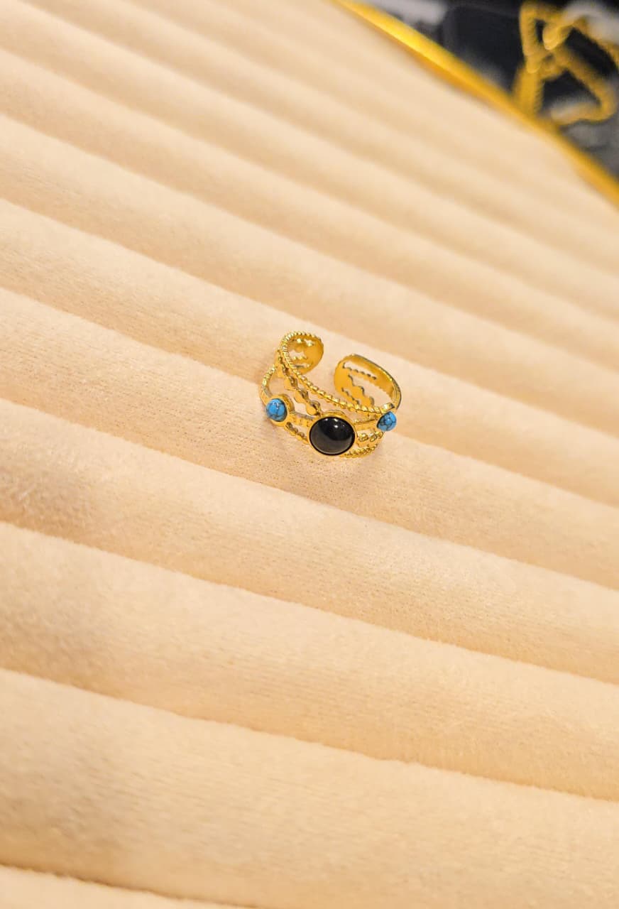 Turkish natural stone ring