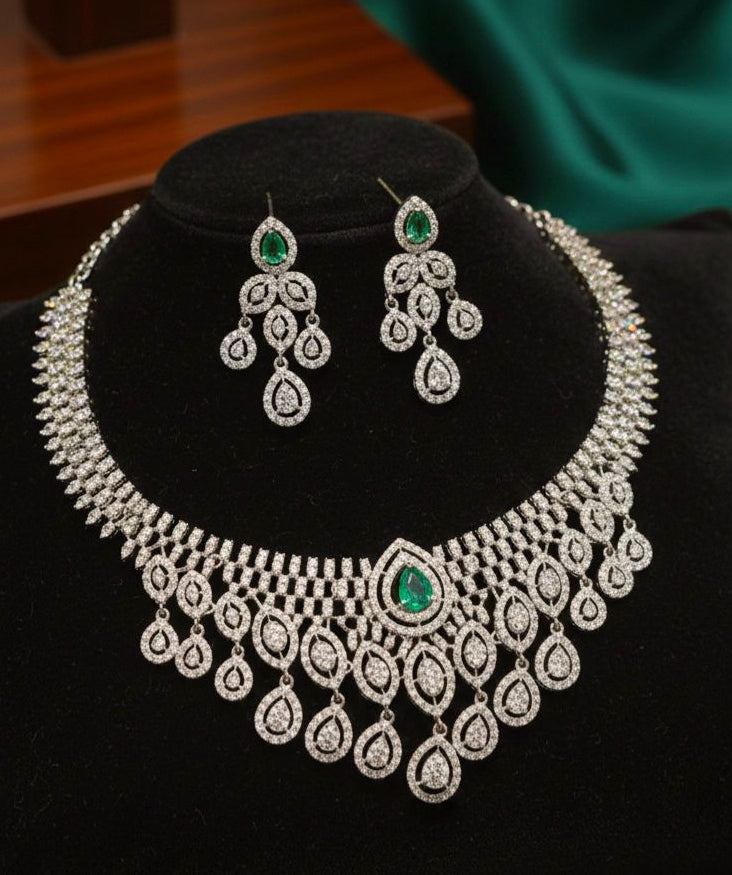 American diamond zircon stone formal set