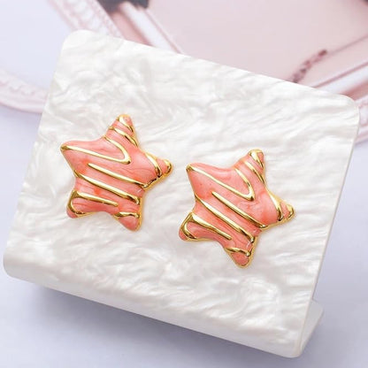 Enamel star Pinterest inspired studs