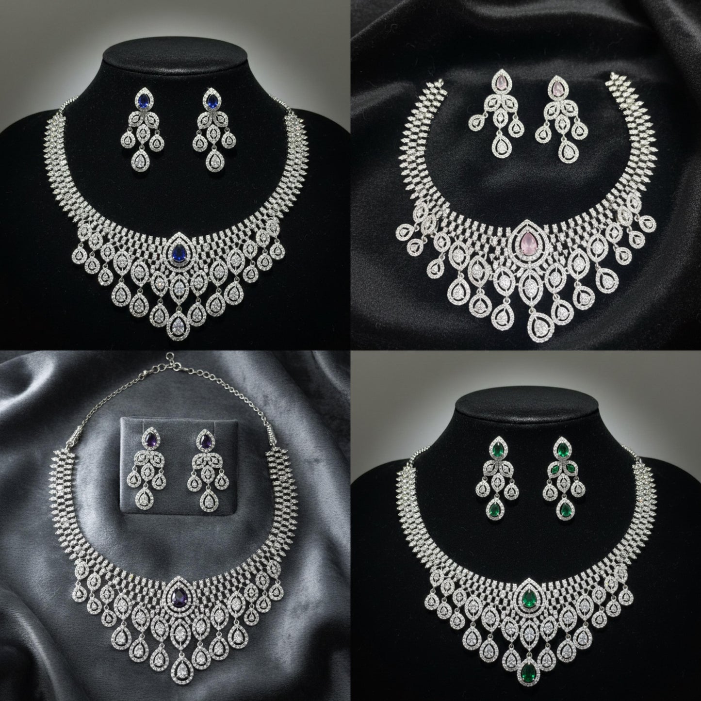 American diamond zircon stone formal set