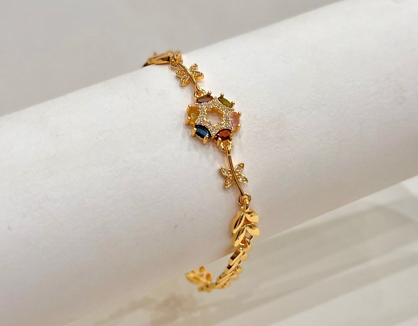 Beautiful floral stone bracelet