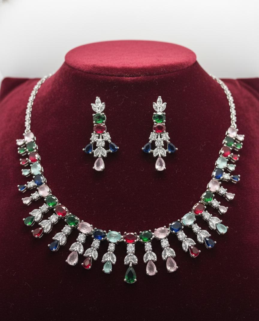 American diamond zircon stone set