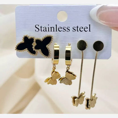 3pc set stainless steel earrings