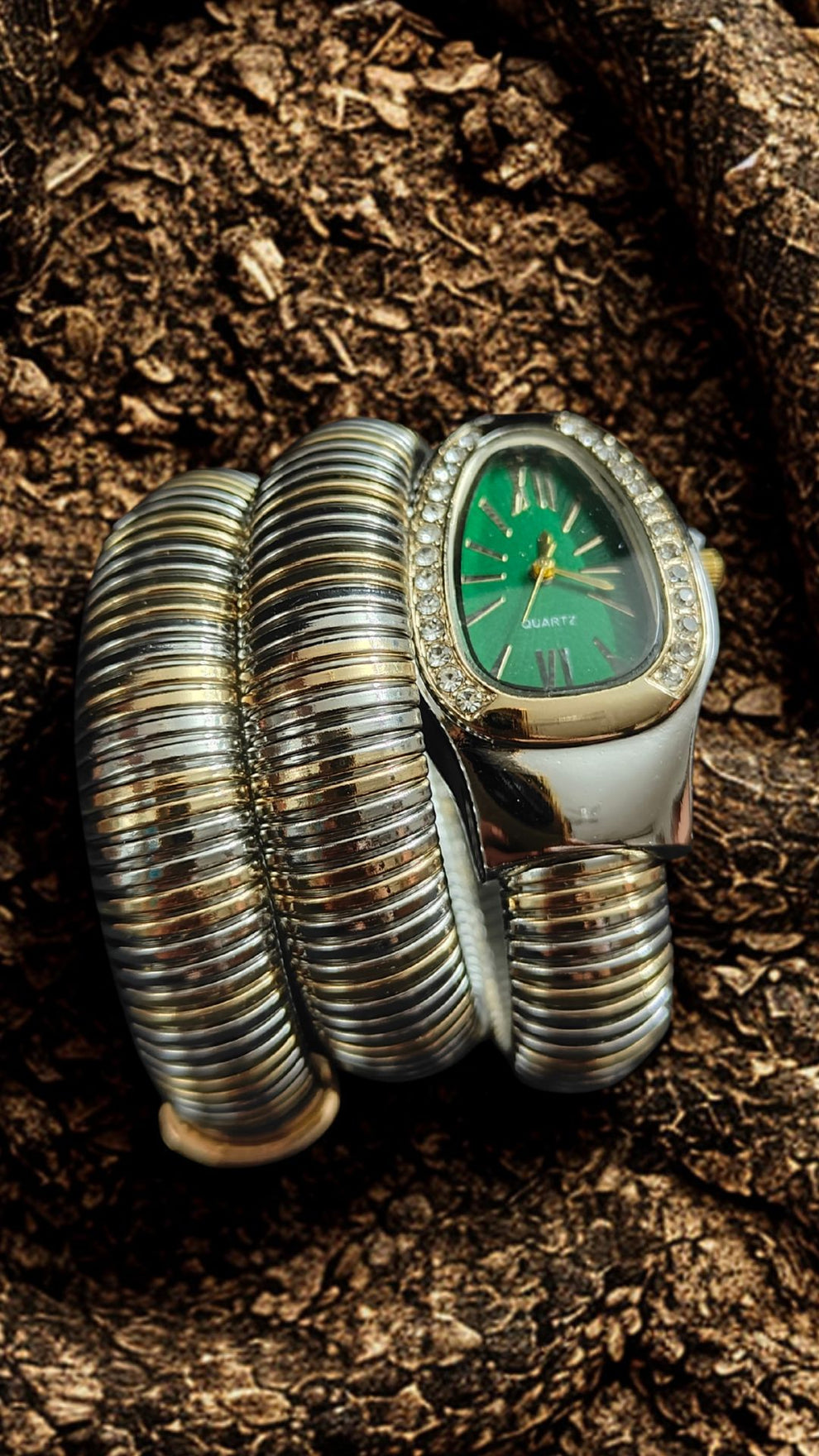 Elegant snake watch bracelet