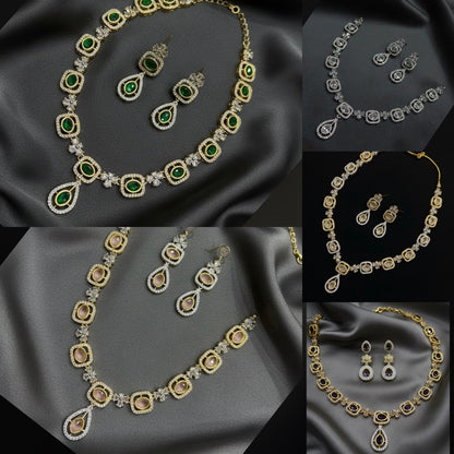 American diamond zircon stone set