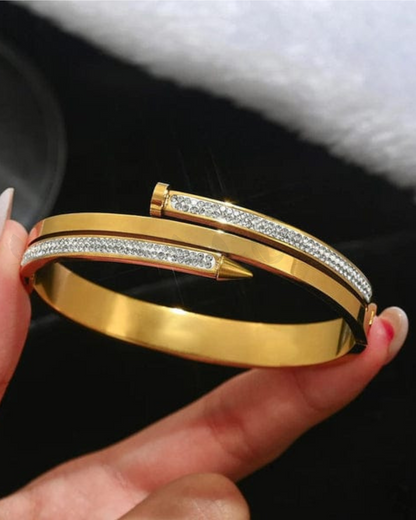 Crystal nail Cartier hand cuff