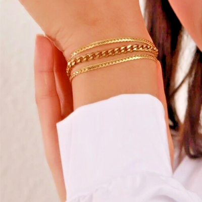 Double curb bracelet