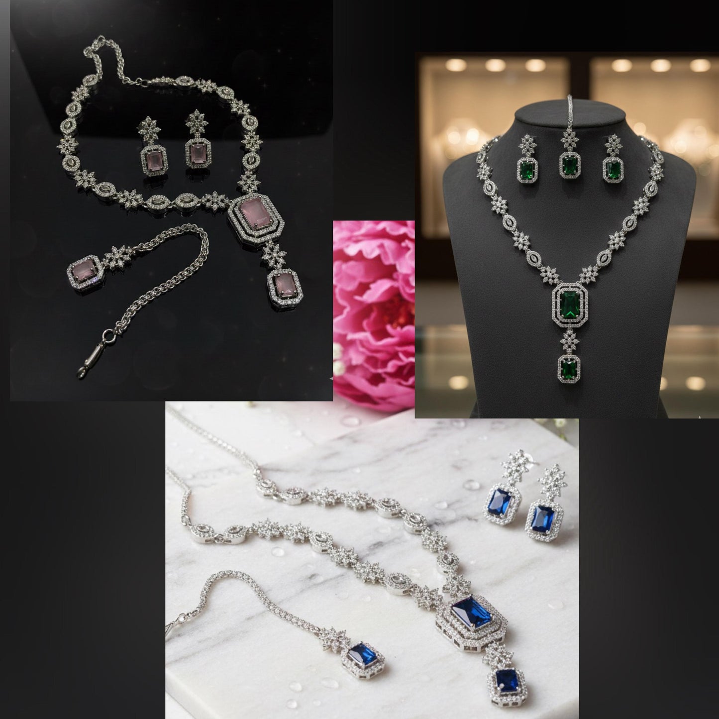Elegant American diamond formal set
