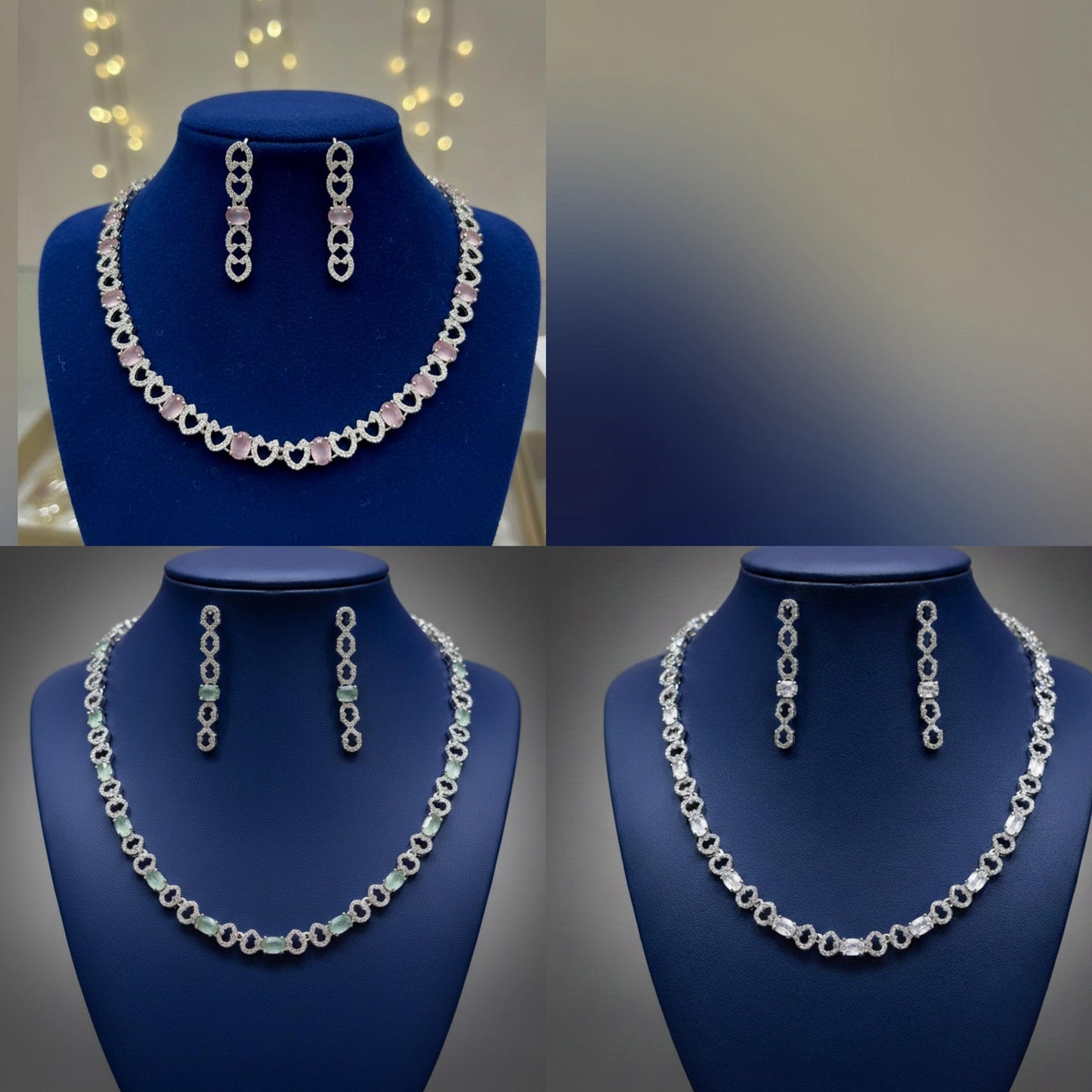 Minimal American diamond style set