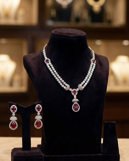 American diamond zircon stone set