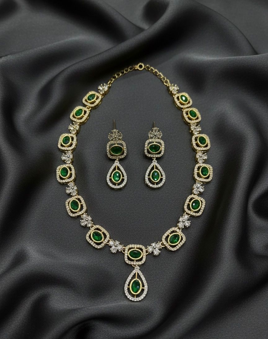 American diamond zircon stone set