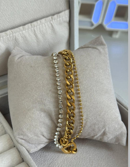 Tennis chain bracelet