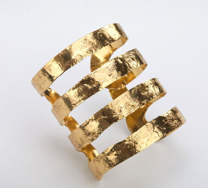 Gold toned stainless steel  handcuff